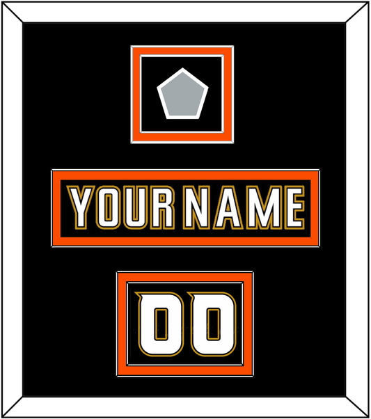 Anaheim Nameplate, Number (Shoulder) & 2007 Stanley Cup Champions Patch - Home Black (2006-2014) - Signature Tier 4
