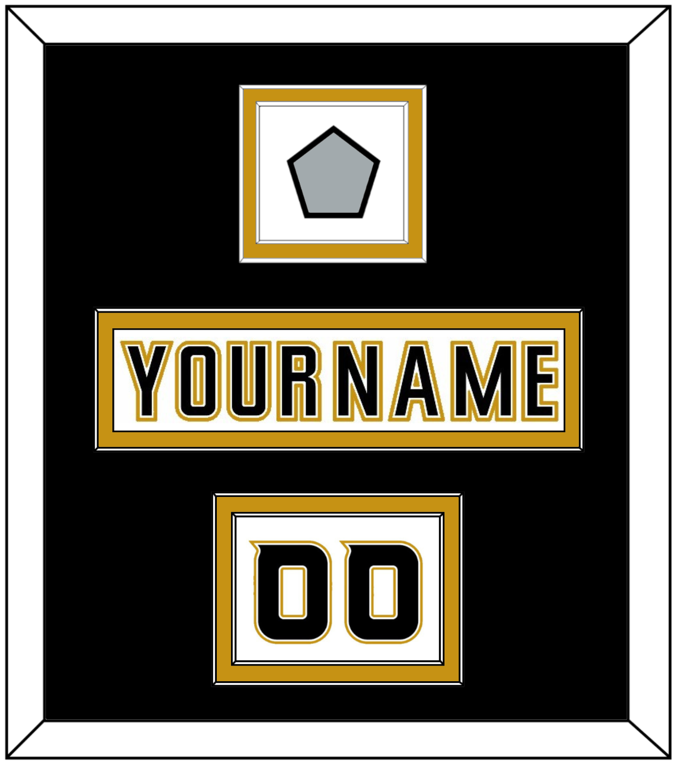 Anaheim Nameplate, Number (Shoulder) & 2007 Stanley Cup Champions Patch - Road White (2006-2014) - Signature Tier 2