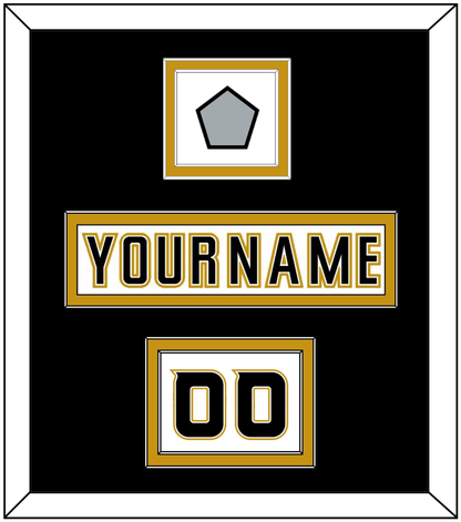 Anaheim Nameplate, Number (Shoulder) & 2007 Stanley Cup Champions Patch - Road White (2006-2014) - Signature Tier 2