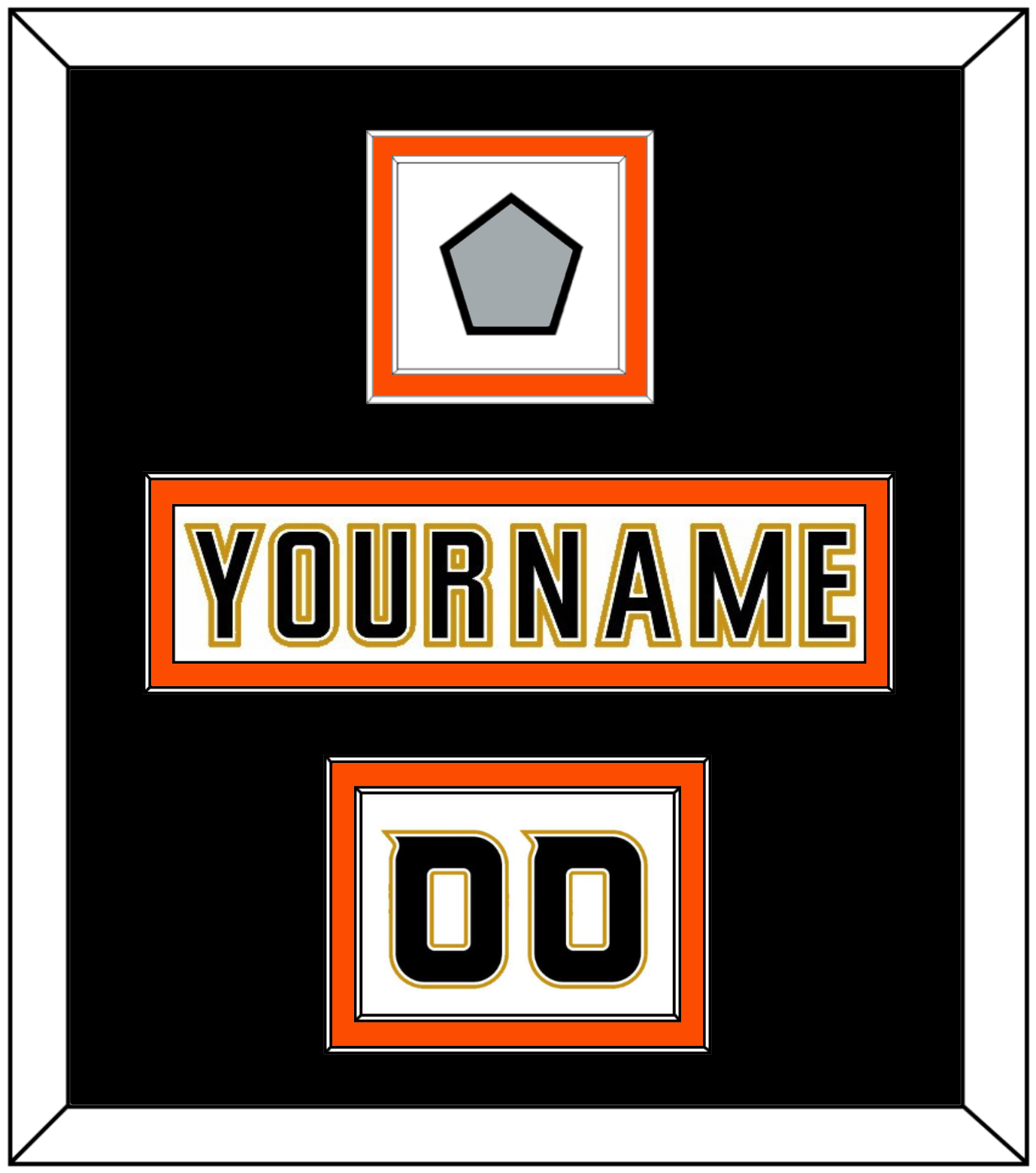 Anaheim Nameplate, Number (Shoulder) & 2007 Stanley Cup Finals Patch - Road White (2006-2014) - Signature Tier 3