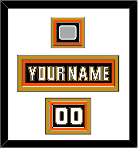 Anaheim Nameplate, Number (Shoulder) & 2007 Stanley Cup Champions Patch - Home Black (2006-2014) - Premier Tier 1