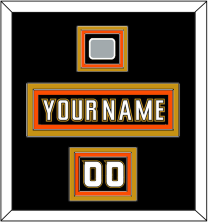 Anaheim Nameplate, Number (Shoulder) & 2007 Stanley Cup Champions Patch - Home Black (2006-2014) - Premier Tier 2