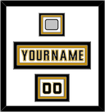 Anaheim Nameplate, Number (Shoulder) & 2007 Stanley Cup Finals Patch - Road White (2006-2014) - Triple Mat 1