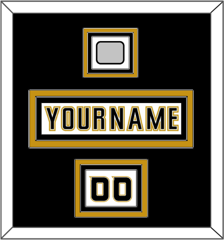 Anaheim Nameplate, Number (Shoulder) & 2007 Stanley Cup Finals Patch - Road White (2006-2014) - Premier Tier 2