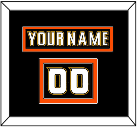 Anaheim Nameplate & Number (Shoulder) - Home Black (2006-2014) - Signature Tier 4