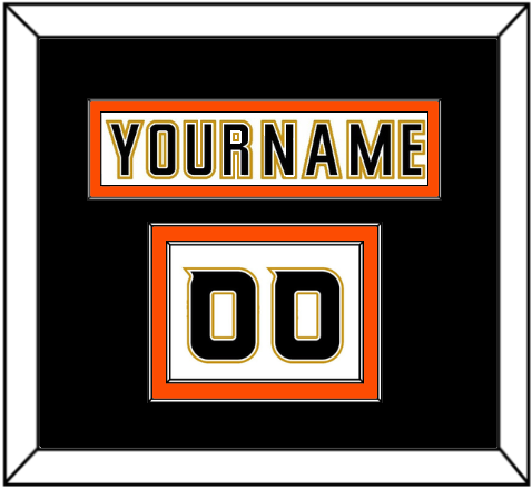 Anaheim Nameplate & Number (Shoulder) - Road White (2006-2014) - Signature Tier 3