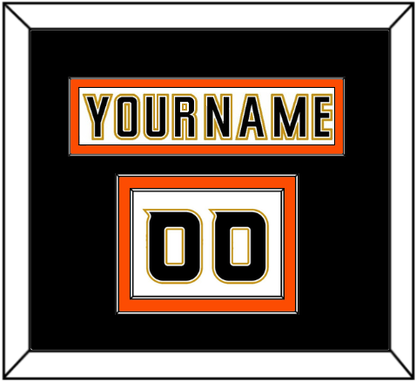 Anaheim Nameplate & Number (Shoulder) - Road White (2006-2014) - Signature Tier 3
