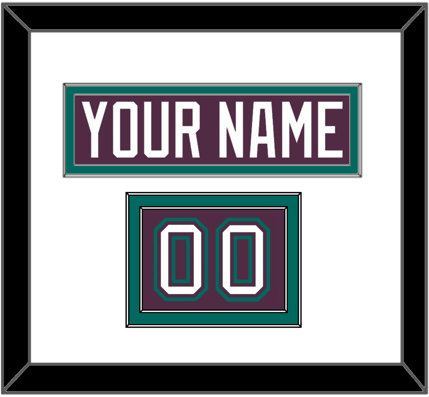 Anaheim Nameplate & Number (Shoulder) - Road Purple (1993-2006) - Signature Tier 1