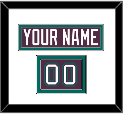Anaheim Nameplate & Number (Shoulder) - Road Purple (1993-2006) - Signature Tier 1