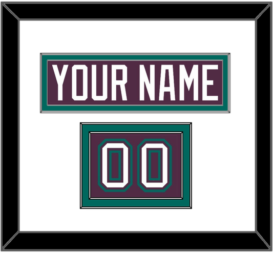Anaheim Nameplate & Number (Shoulder) - Road Purple (1993-2006) - Signature Tier 1