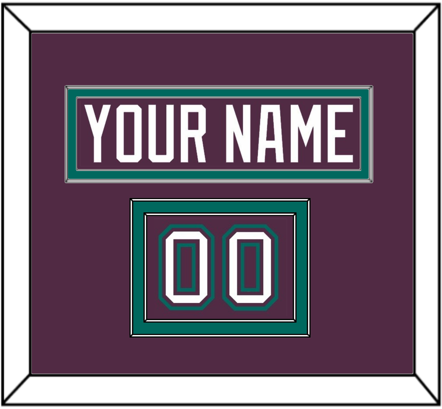 Anaheim Nameplate & Number (Shoulder) - Road Purple (1993-2006) - Signature Tier 2