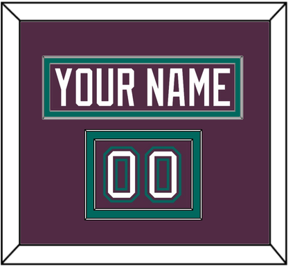 Anaheim Nameplate & Number (Shoulder) - Road Purple (1993-2006) - Signature Tier 2