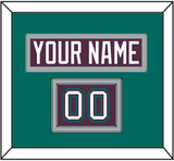 Anaheim Nameplate & Number (Shoulder) - Road Purple (1993-2006) - Double Mat 3