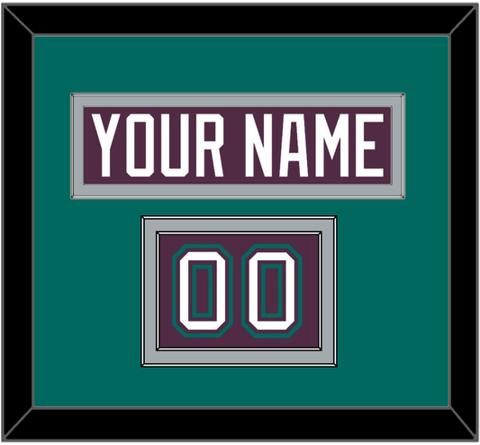 Anaheim Nameplate & Number (Shoulder) - Road Purple (1993-2006) - Signature Tier 3