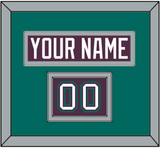 Anaheim Nameplate & Number (Shoulder) - Road Purple (1993-2006) - Double Mat 3