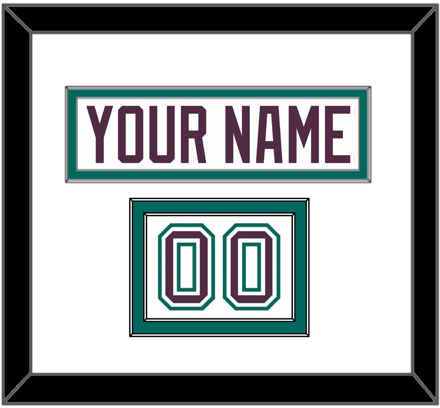 Anaheim Nameplate & Number (Shoulder) - Home White (1993-2006) - Signature Tier 1