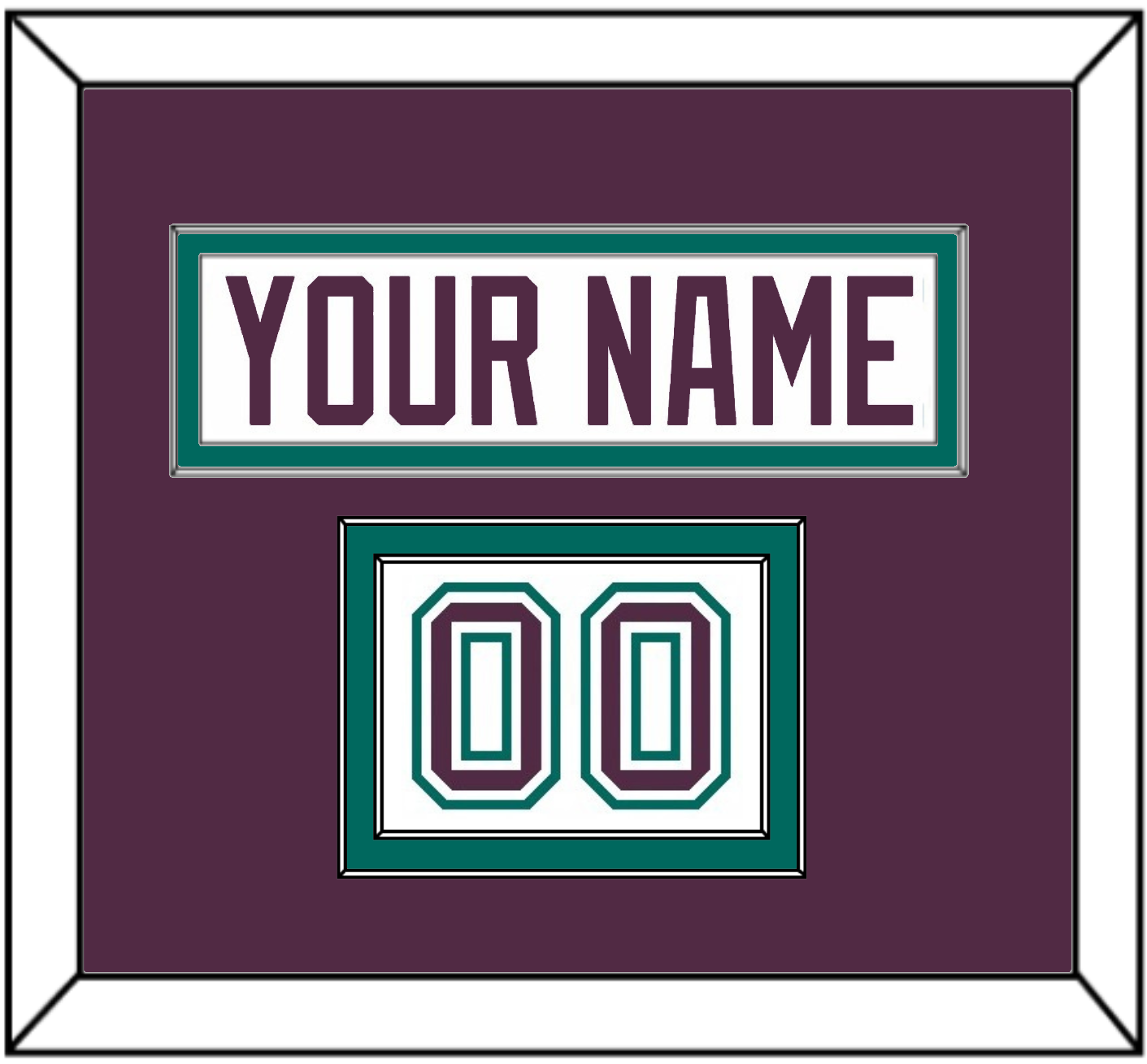 Anaheim Nameplate & Number (Shoulder) - Home White (1993-2006) - Signature Tier 2