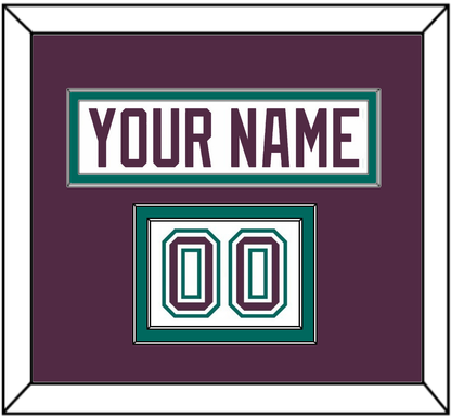 Anaheim Nameplate & Number (Shoulder) - Home White (1993-2006) - Signature Tier 2