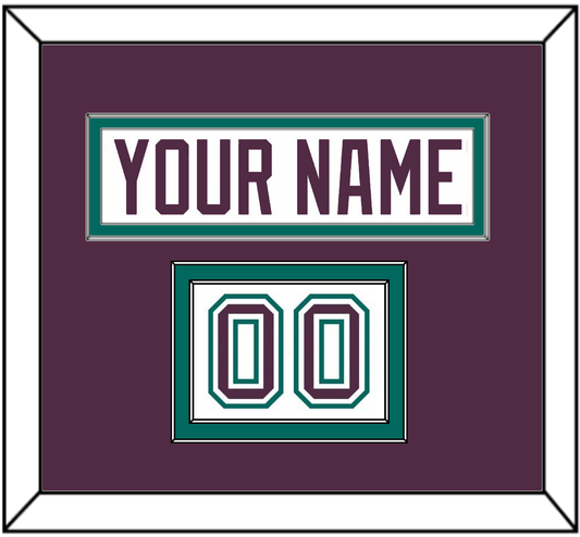 Anaheim Nameplate & Number (Shoulder) - Home White (1993-2006) - Signature Tier 2