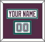 Anaheim Nameplate & Number (Shoulder) - Home White (1993-2006) - Double Mat 2