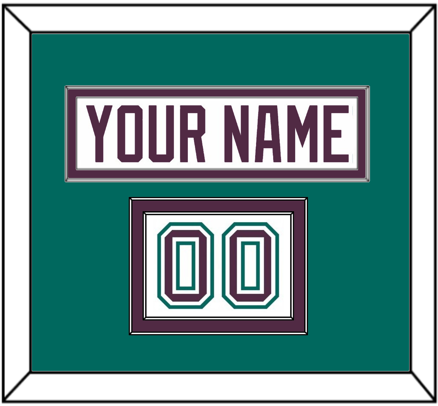 Anaheim Nameplate & Number (Shoulder) - Home White (1993-2006) - Signature Tier 3