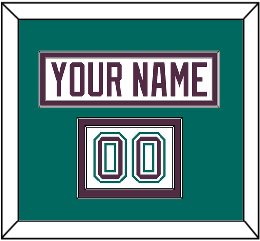 Anaheim Nameplate & Number (Shoulder) - Home White (1993-2006) - Signature Tier 3