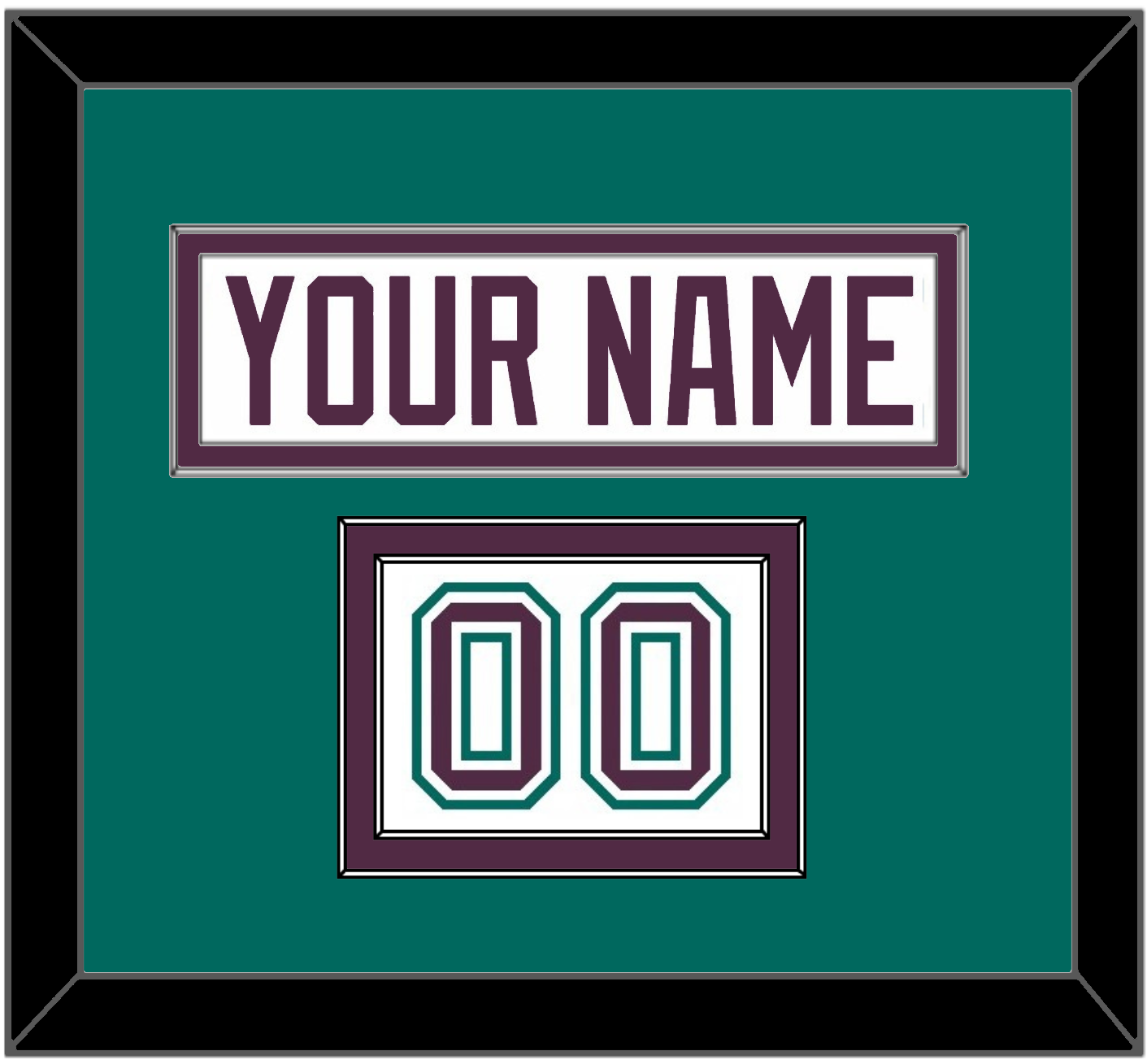 Anaheim Nameplate & Number (Shoulder) - Home White (1993-2006) - Signature Tier 3