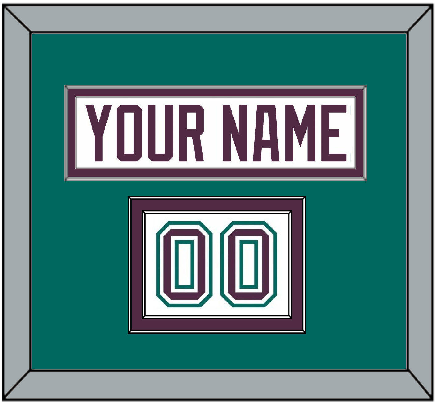Anaheim Nameplate & Number (Shoulder) - Home White (1993-2006) - Signature Tier 3