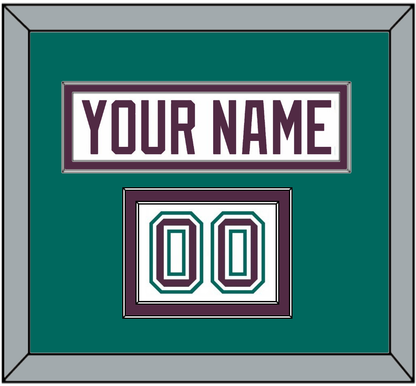 Anaheim Nameplate & Number (Shoulder) - Home White (1993-2006) - Signature Tier 3