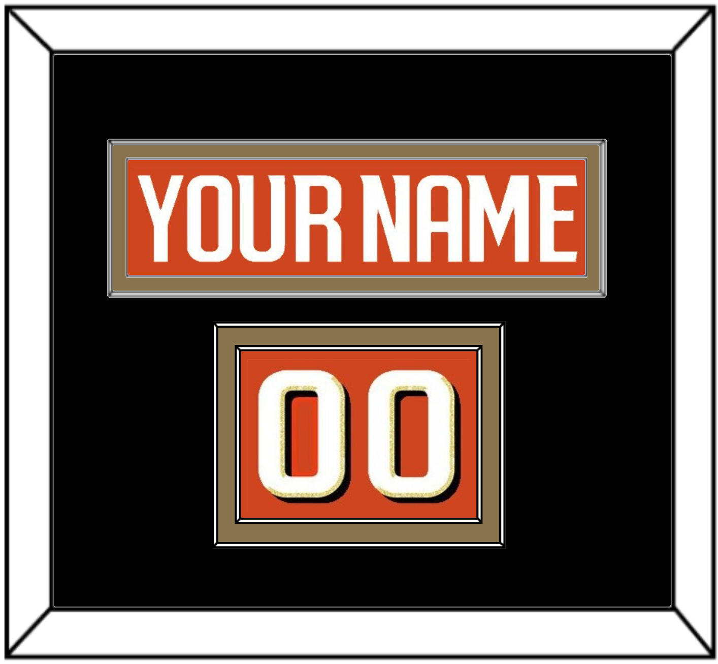 Anaheim Nameplate & Number (Shoulder) - Home Orange - Signature Tier 4