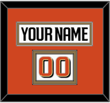 Anaheim Nameplate & Number (Shoulder) - Road White - Double Mat 2