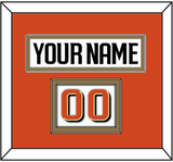 Anaheim Nameplate & Number (Shoulder) - Road White - Double Mat 2