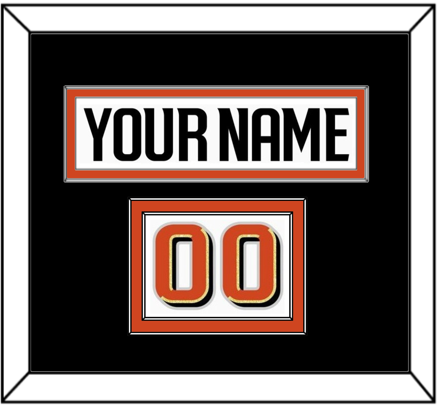 Anaheim Nameplate & Number (Shoulder) - Road White - Signature Tier 3