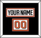 Anaheim Nameplate & Number (Shoulder) - Road White - Double Mat 3