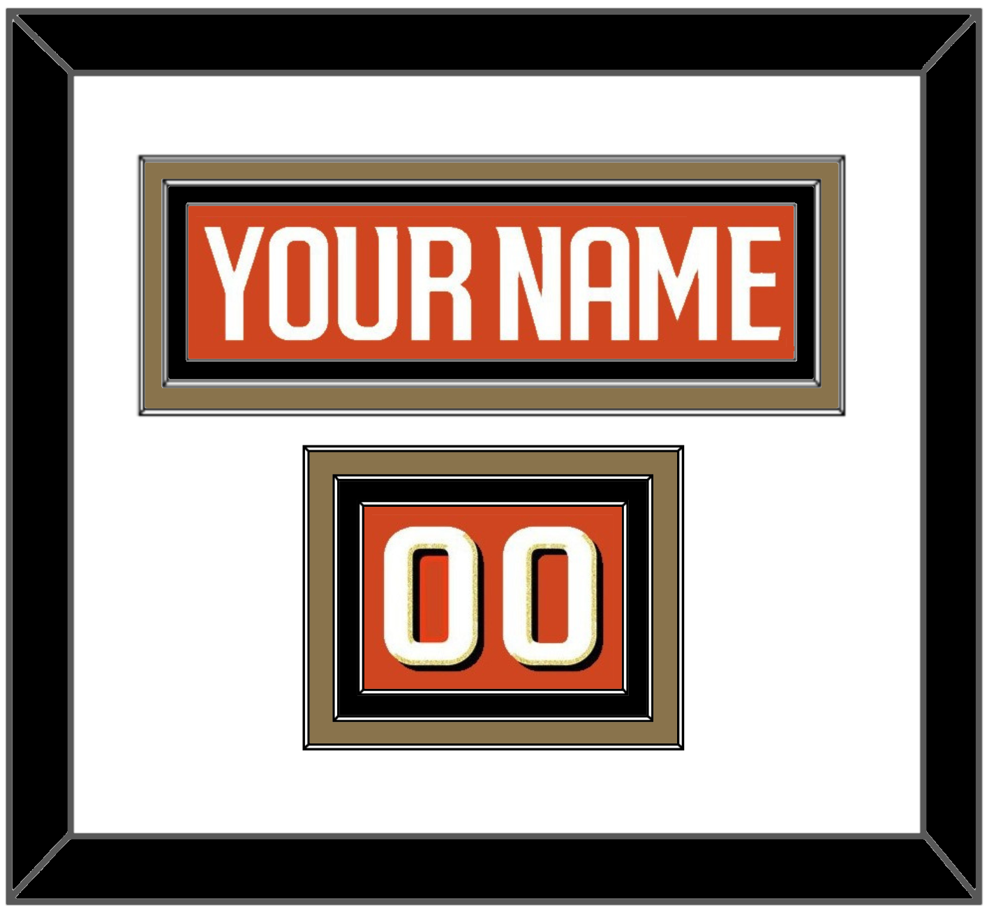 Anaheim Nameplate & Number (Shoulder) - Home Orange - Premier Tier 1