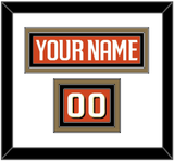 Anaheim Nameplate & Number (Shoulder) - Home Orange - Triple Mat 1