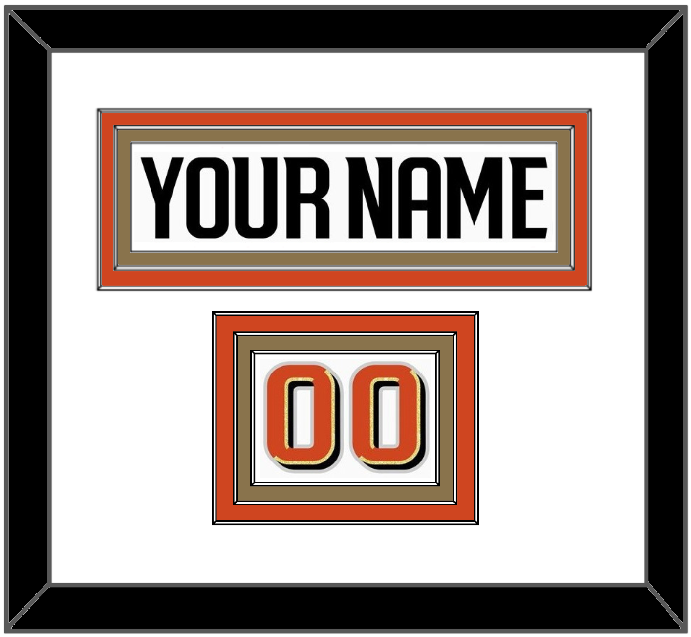 Anaheim Nameplate & Number (Shoulder) - Road White - Premier Tier 1