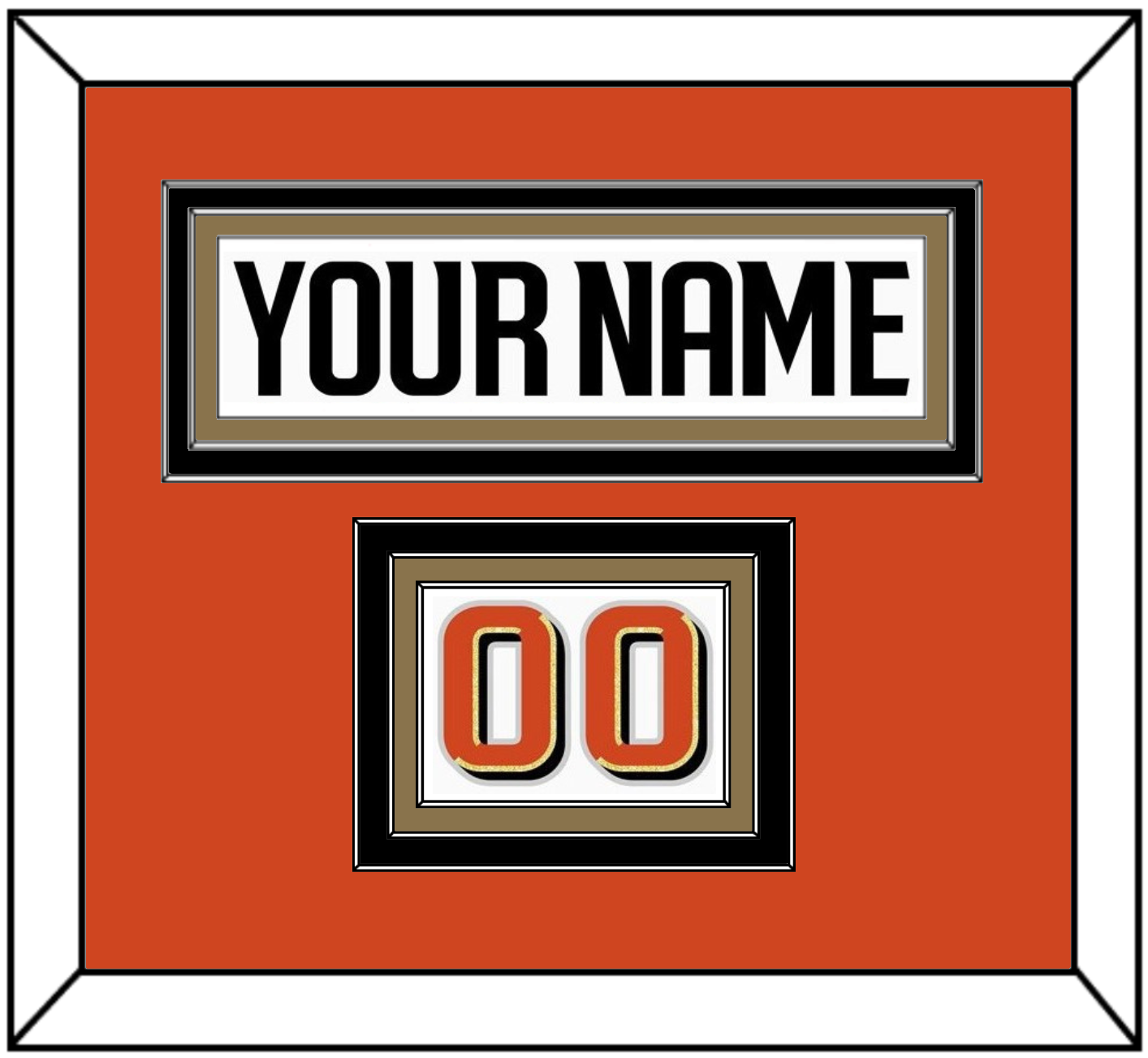 Anaheim Nameplate & Number (Shoulder) - Road White - Premier Tier 2