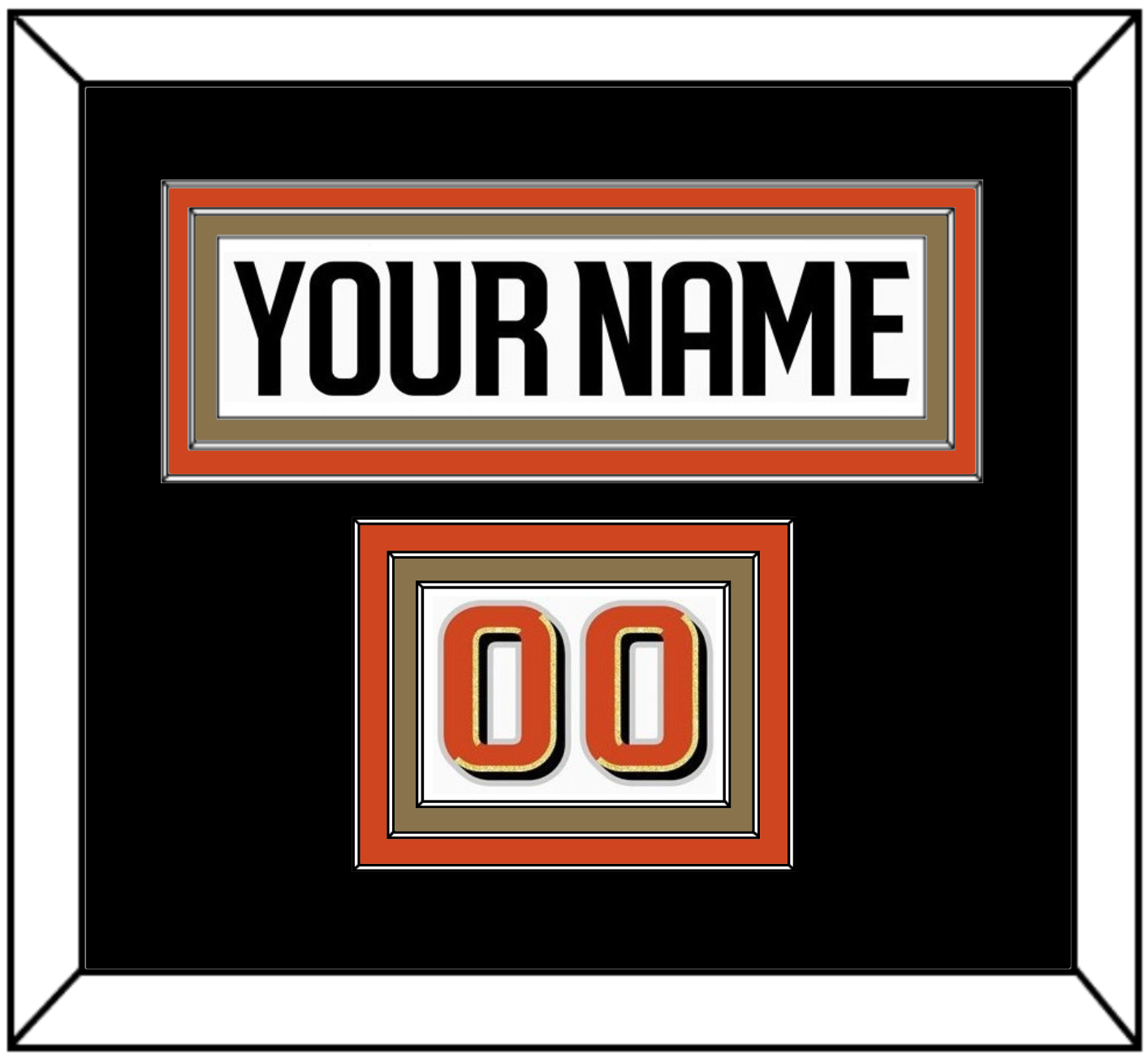 Anaheim Nameplate & Number (Shoulder) - Road White - Premier Tier 3