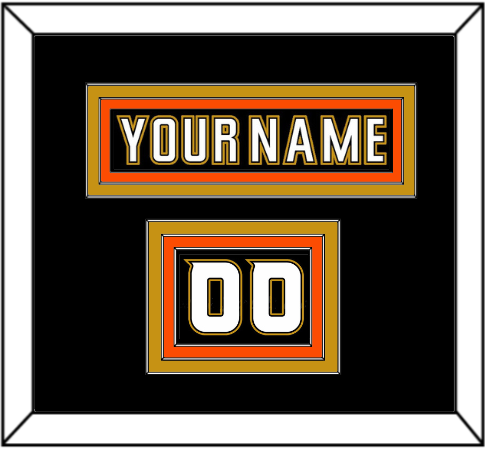 Anaheim Nameplate & Number (Shoulder) - Home Black (2006-2014) - Premier Tier 2