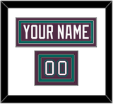 Anaheim Nameplate & Number (Shoulder) - Road Purple (1993-2006) - Triple Mat 1