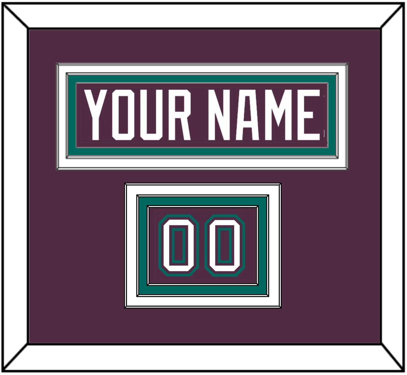 Anaheim Nameplate & Number (Shoulder) - Road Purple (1993-2006) - Premier Tier 3