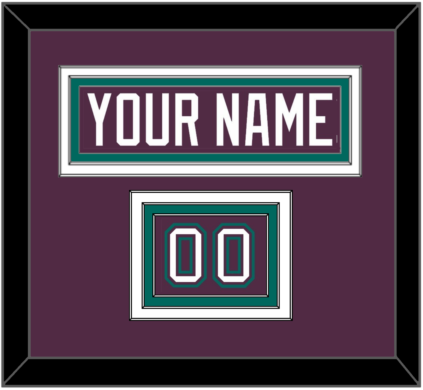 Anaheim Nameplate & Number (Shoulder) - Road Purple (1993-2006) - Premier Tier 3