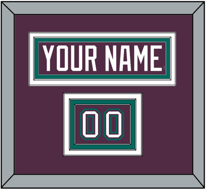 Anaheim Nameplate & Number (Shoulder) - Road Purple (1993-2006) - Premier Tier 3