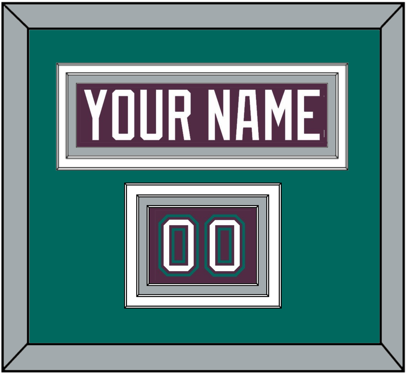 Anaheim Nameplate & Number (Shoulder) - Road Purple (1993-2006) - Premier Tier 4