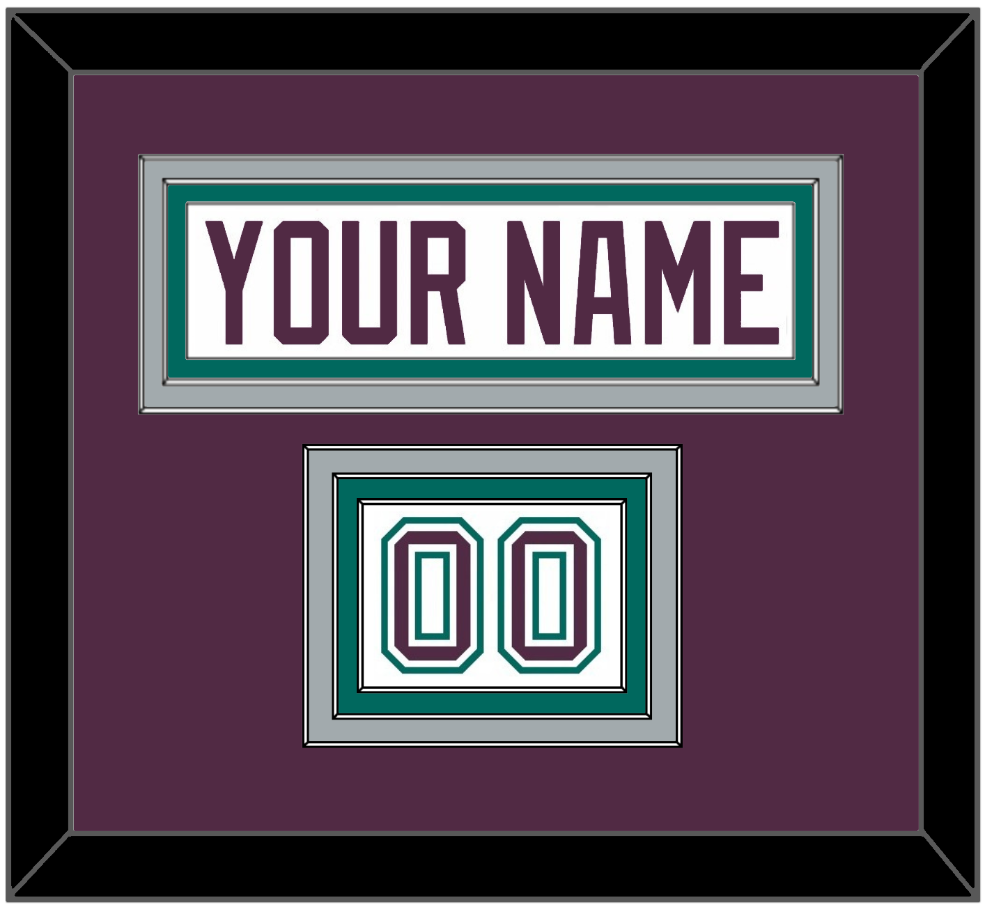 Anaheim Nameplate & Number (Shoulder) - Home White (1993-2006) - Premier Tier 2