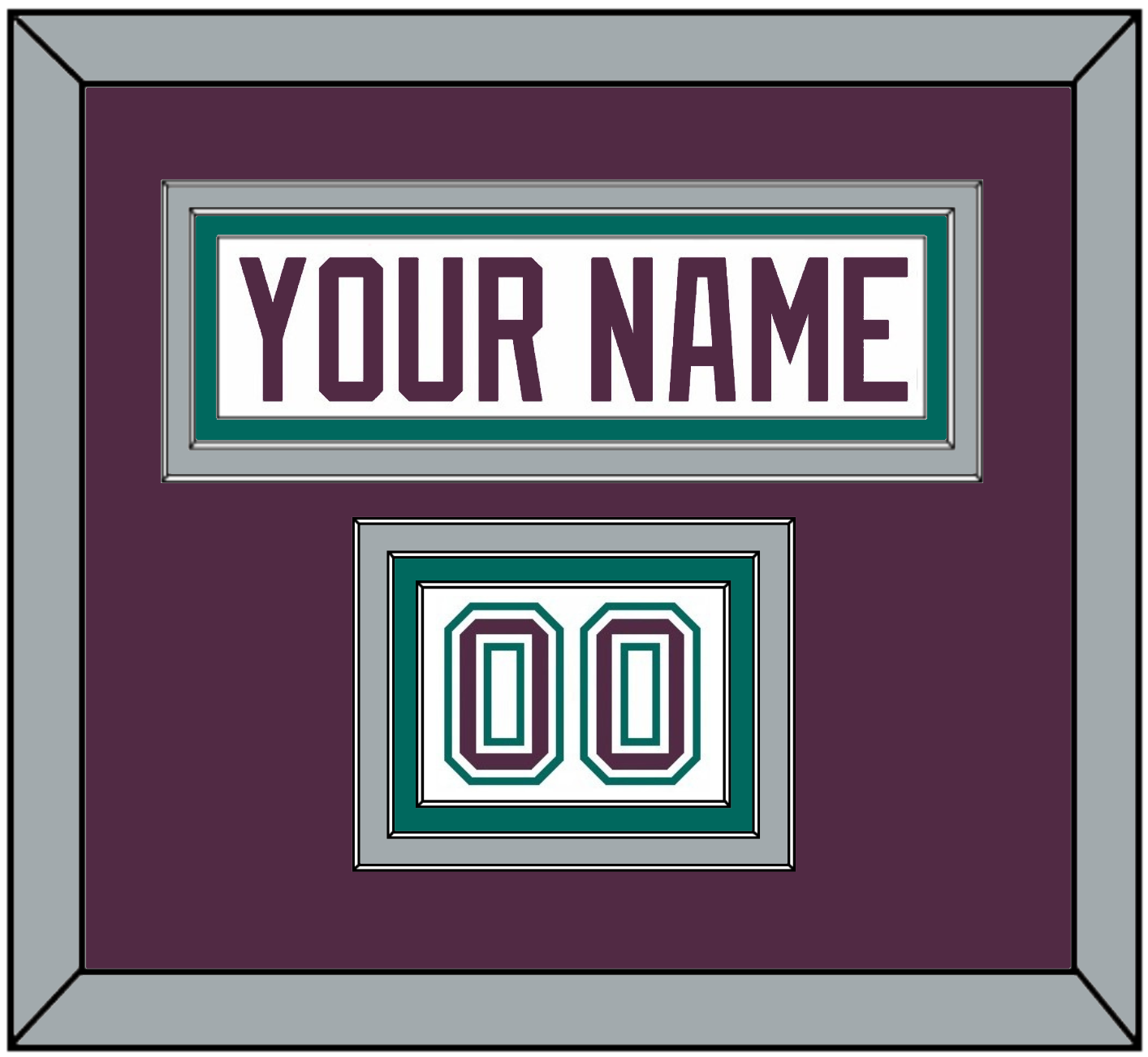 Anaheim Nameplate & Number (Shoulder) - Home White (1993-2006) - Premier Tier 2