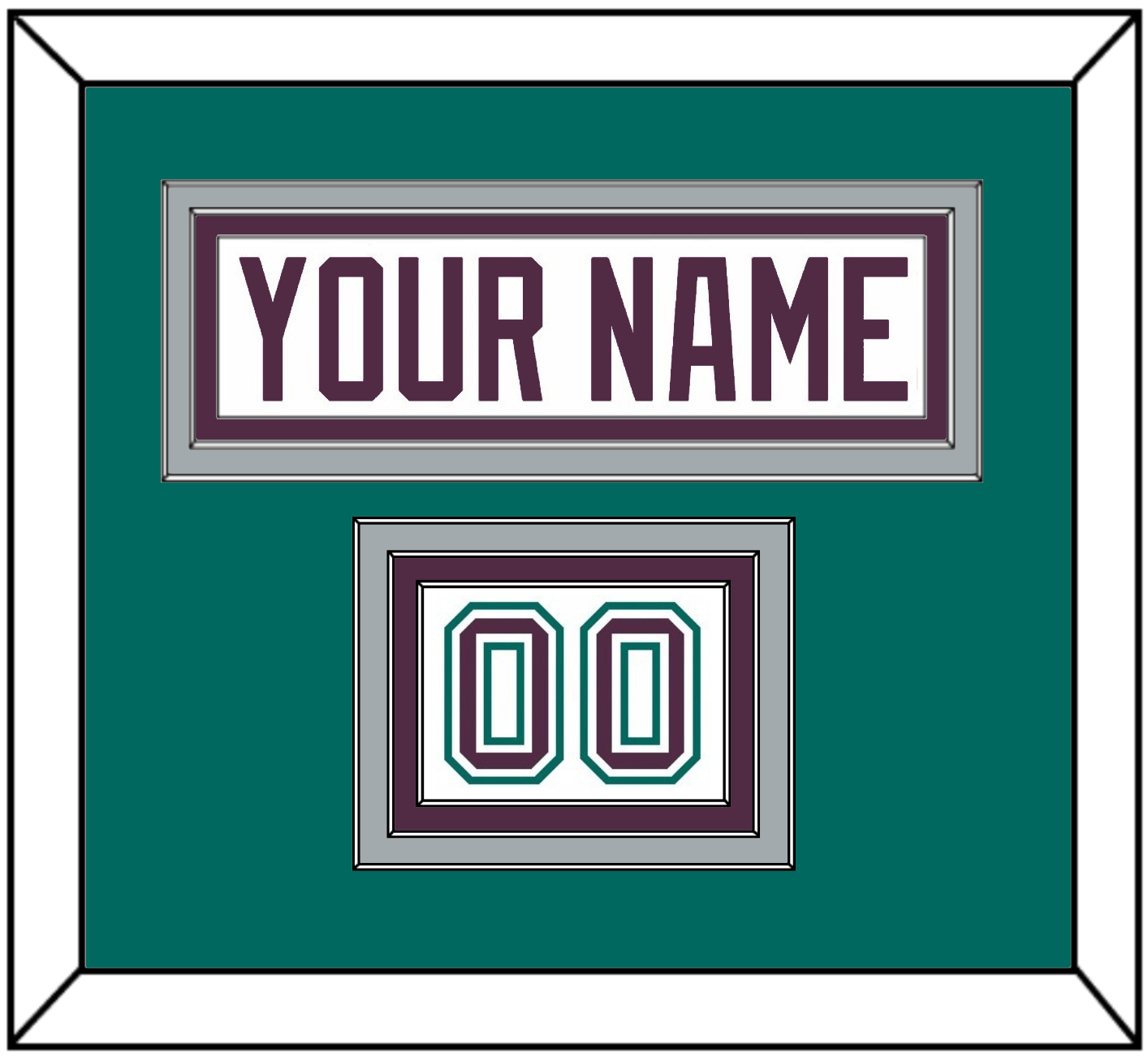 Anaheim Nameplate & Number (Shoulder) - Home White (1993-2006) - Premier Tier 3