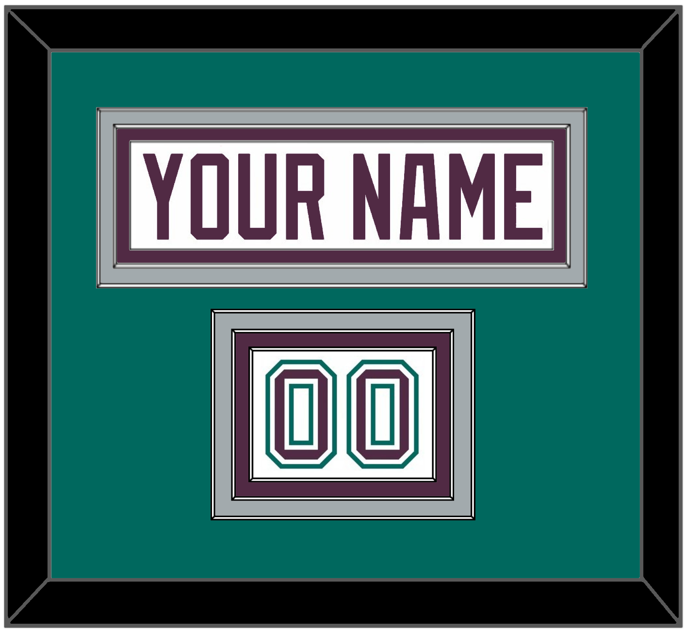 Anaheim Nameplate & Number (Shoulder) - Home White (1993-2006) - Premier Tier 3