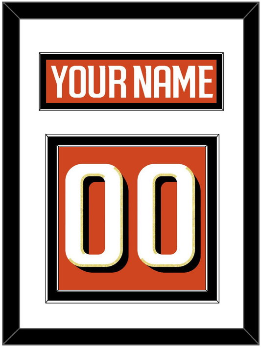 Anaheim Nameplate & Number (Back) - Home Orange - Signature Tier 1